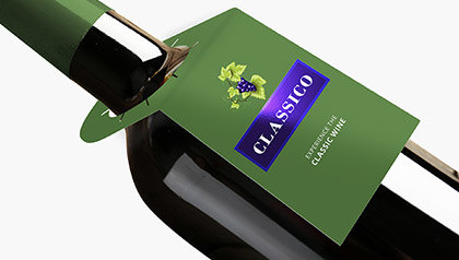 Metallic Bottle Neck Hang Tag